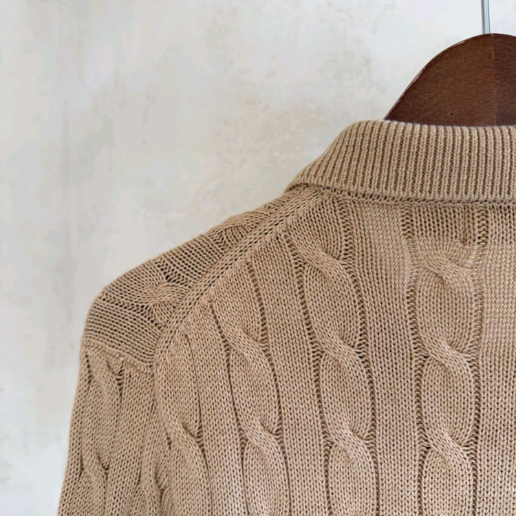 폴로 케이블 니트 코튼 가디건--2