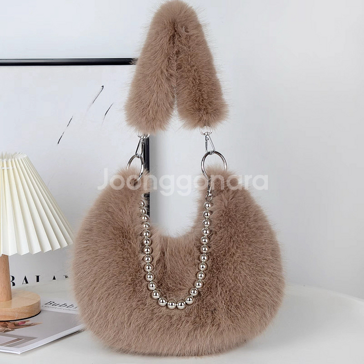 밍크 퍼 숄더백 토트백 털가방 퍼가방 여성가방--1