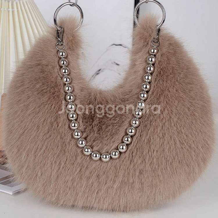 밍크 퍼 숄더백 토트백 털가방 퍼가방 여성가방--2