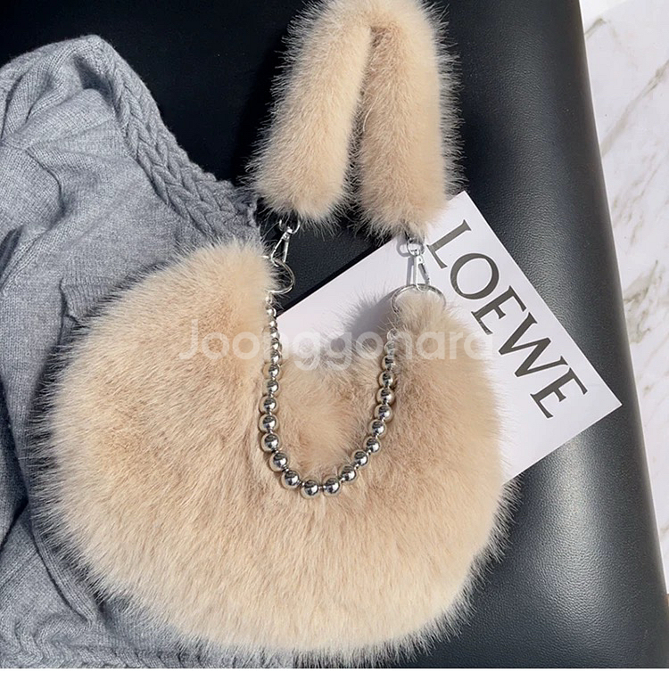 밍크 퍼 숄더백 토트백 털가방 퍼가방 여성가방--3