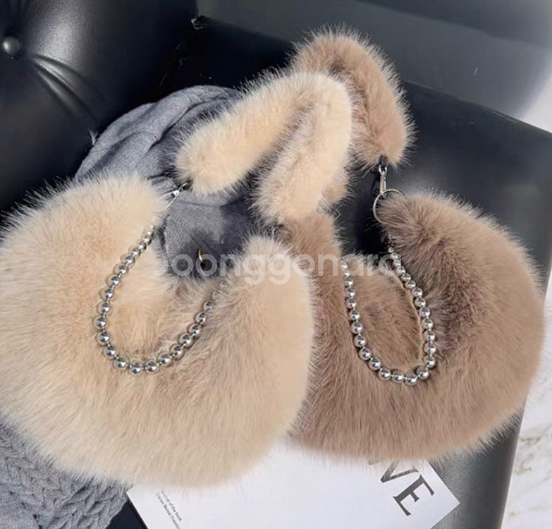 밍크 퍼 숄더백 토트백 털가방 퍼가방 여성가방--6