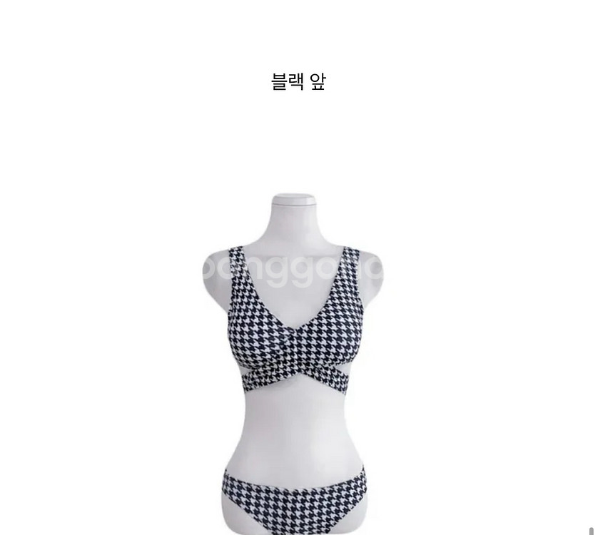 체크 하운드 수영복 비키니--4