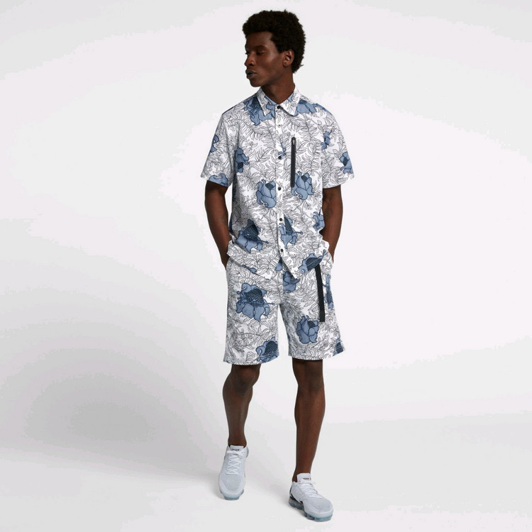 [해외M]나이키랩 플로랄 쇼트 슬리브셔츠 화이트 이미지