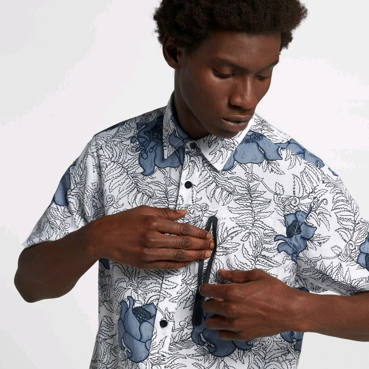 [해외M]나이키랩 플로랄 쇼트 슬리브셔츠 화이트 이미지