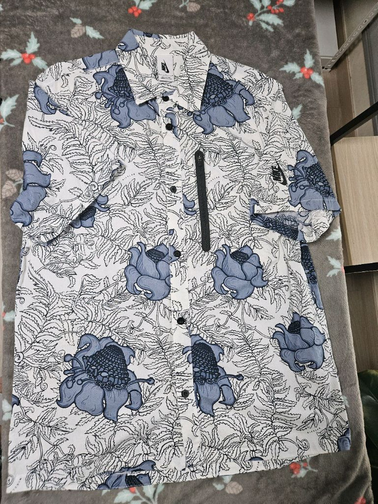 [해외M]나이키랩 플로랄 쇼트 슬리브셔츠 화이트 이미지