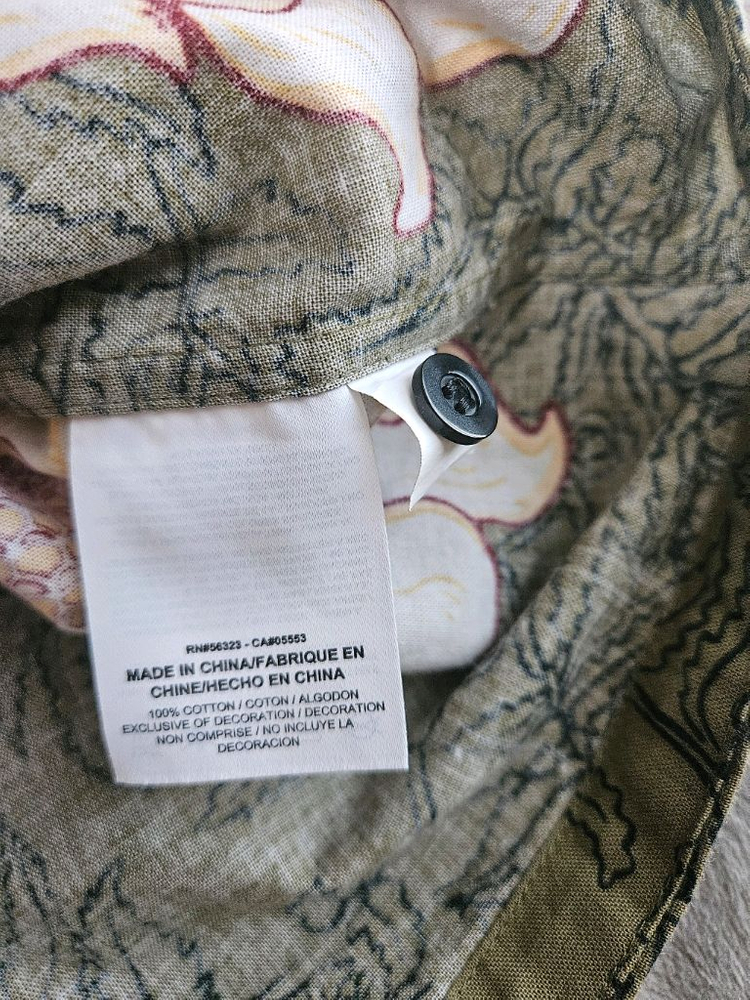 [해외M]나이키랩 플로랄 쇼트 슬리브셔츠 카키 이미지