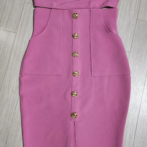 핑크 금장 큐빅 투피스 셋업 원피스 탑 세트