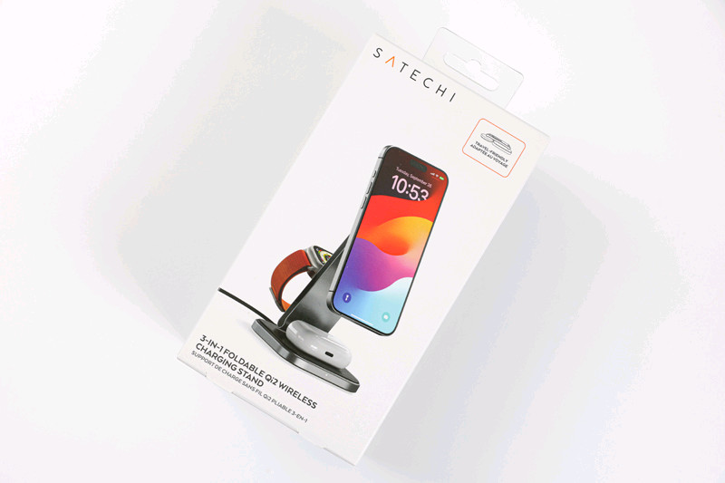 미개봉 새제품 사테치 Qi2 무선 충전 거치대 3in1 고속 충전기 판매--1