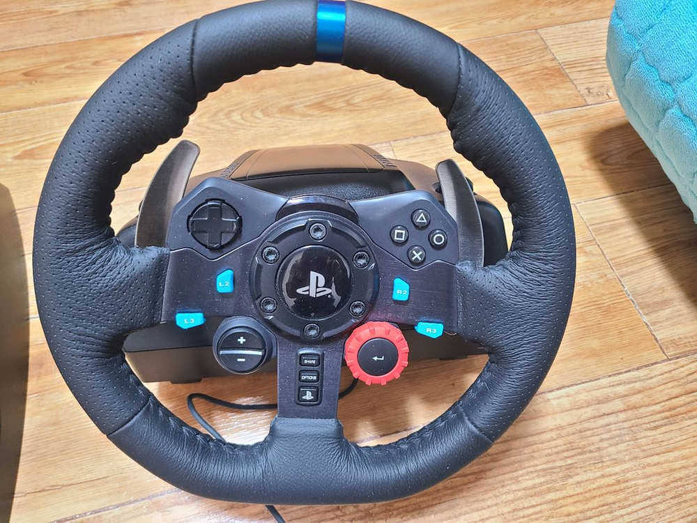 로지텍 G29 레이싱 휠 페달 변속기 세트--1