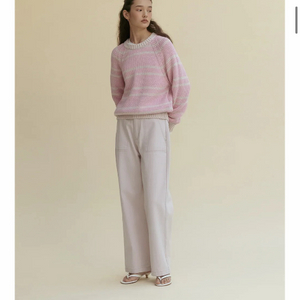 호와스 howus 포켓 코튼 데님 팬츠 베이비핑크