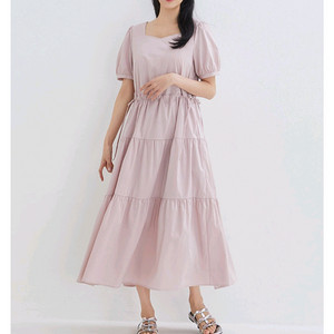 로엠 하트넥 캉캉 롱원피스(착불)