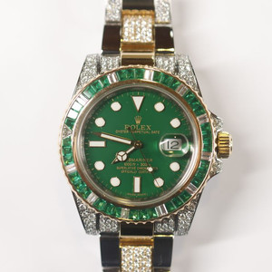 롤렉스 서브마리너 데이트 41mm 스틸골드 콤비 그린 116613 다이아몬드 옵션세팅 시계 이미지