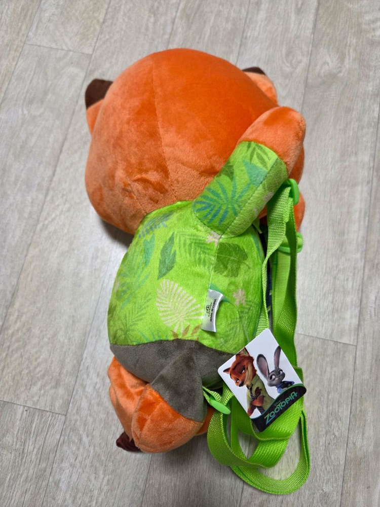 새상품) 35cm 정품 디즈니 주토피아 닉 라잉 대형 인형 백팩 가방--2