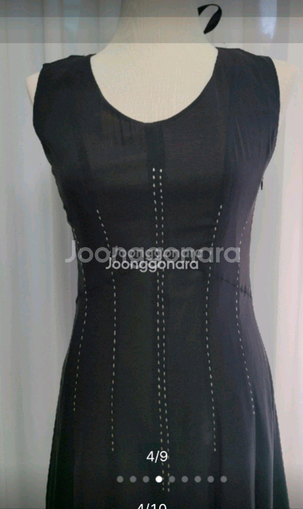 한섬타임 실크원피스--3