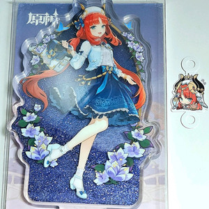 원신 닐루 글리터 아크릴 스탠드 + 빨대픽(스트로우픽) 공식 굿즈 미호요