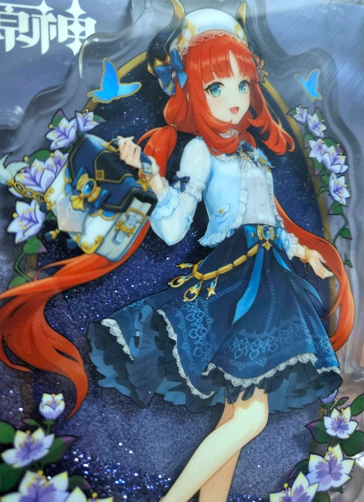 원신 닐루 글리터 아크릴 스탠드 + 빨대픽(스트로우픽) 공식 굿즈 미호요--1