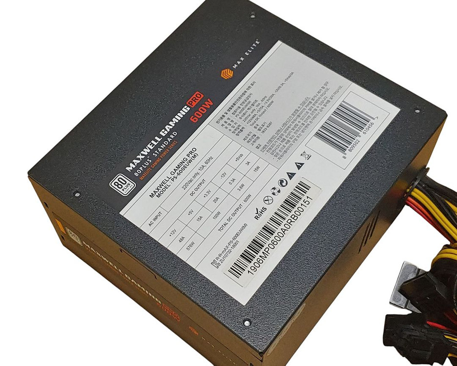 맥스엘리트 GAMING PRO 600W 80PLUS 파워서플라이--6