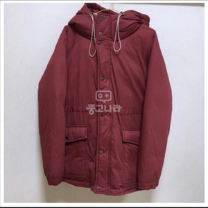 와인 양털 후드 패딩 점퍼