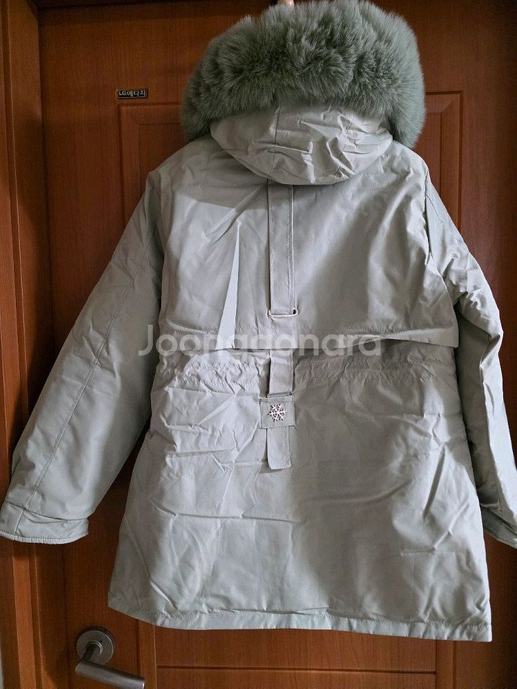 (새상품) 안쪽 털 민트색 후드퍼 롱패딩(55추천)--4