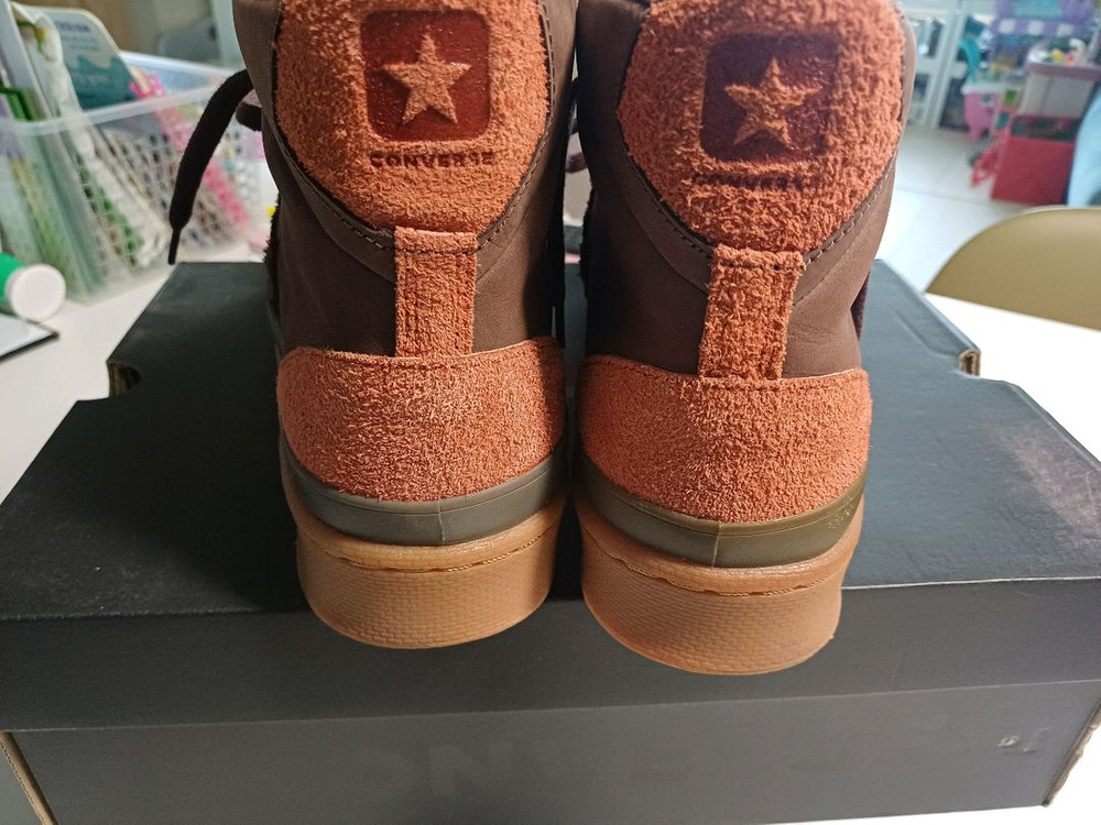 컨버스 프로 레더 미드 레드/브라운--2