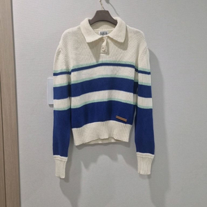 마리떼 프랑소와 저버 스트라이프 카라 니트