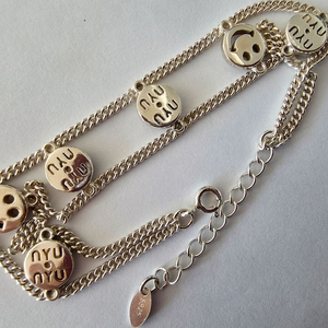 실버925 독특한 두줄 팔찌