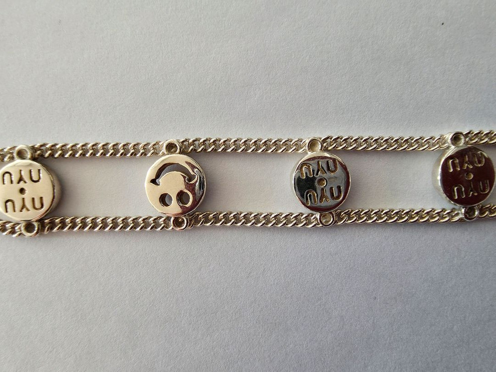 실버925 독특한 두줄 팔찌--3