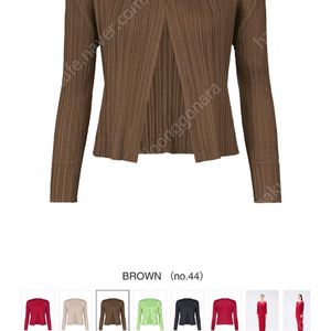 이세이미야케 플리츠플리즈 뉴컬러풀4 베이직 숏가디건 3사이즈 브라운 새상품