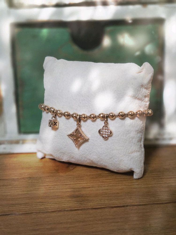 18k 로즈 골드 팔찌--1