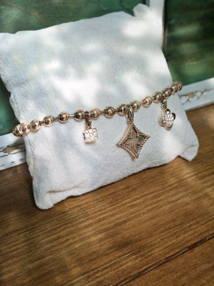 18k 로즈 골드 팔찌--2