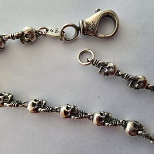 실버925 해골디쟌 팔찌