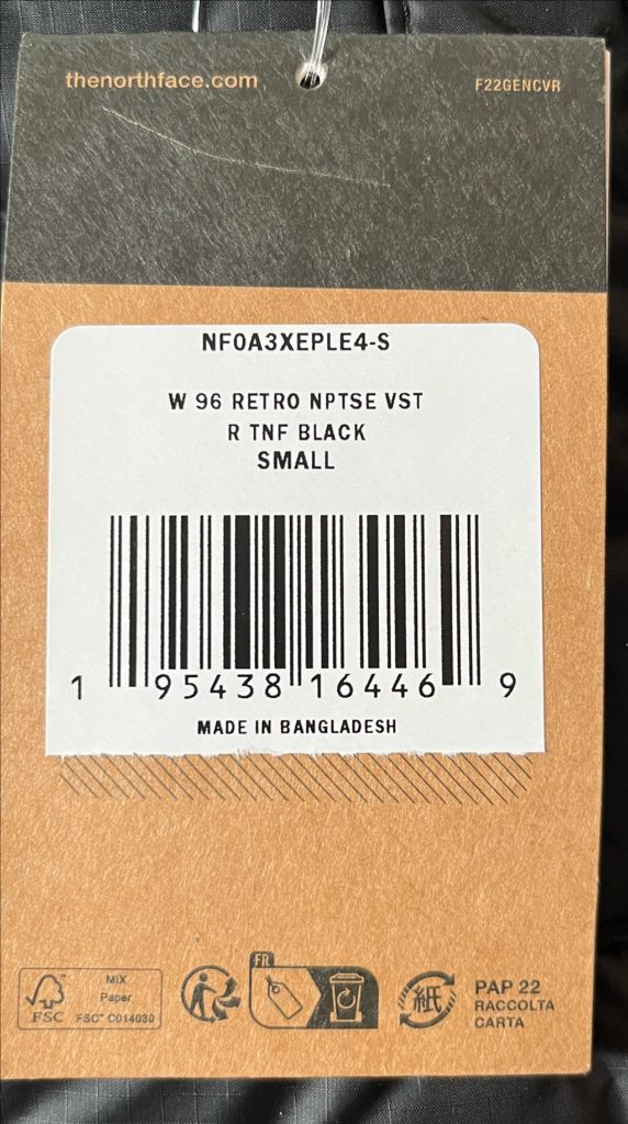 노스페이스 우먼 1996 레트로 눕시 베스트 블랙 S--2