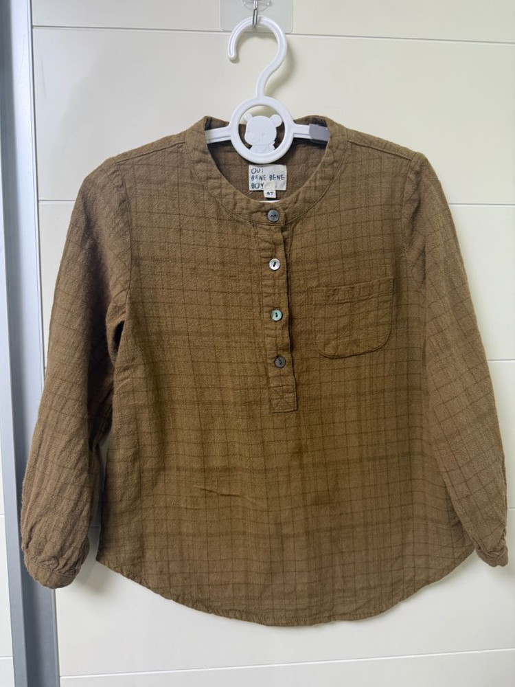 베네베네 유아 헨리넥 셔츠 4T 및 6T (형제룩, 가족 사진) 각각--1