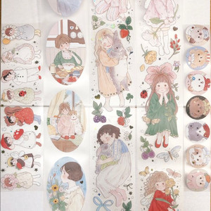 다꾸 키스컷 띵 유보라 스티커 빈티지스티커 이미지