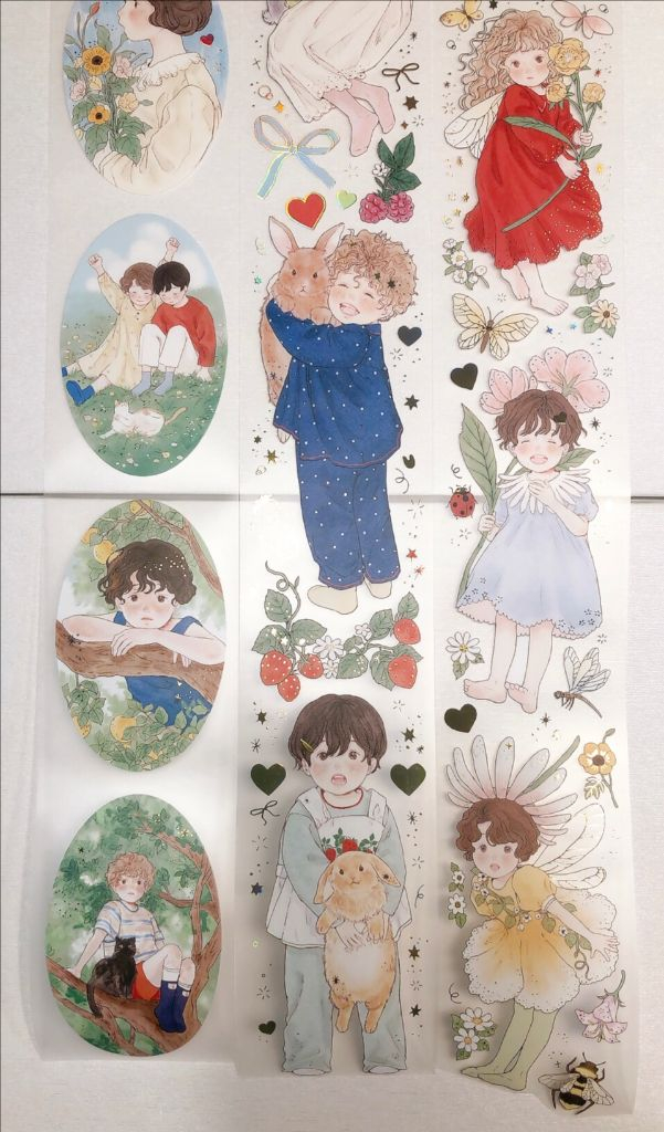 다꾸 키스컷 띵 유보라 스티커 빈티지스티커 이미지