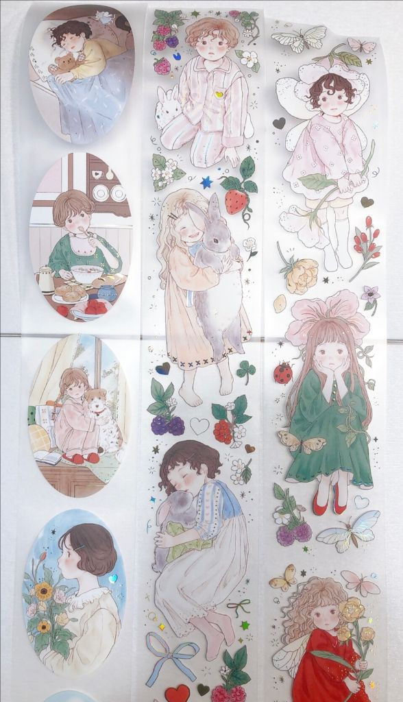 다꾸 키스컷 띵 유보라 스티커 빈티지스티커 이미지