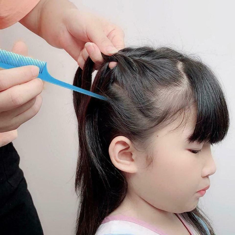 새 20개 검정색 미용 꼬리빗 커트빗 컷트 브러쉬 헤어빗 미용실 이발 이미지