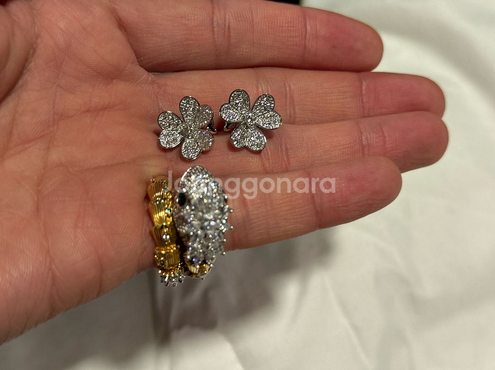 18k 천연다이아 귀걸이--1