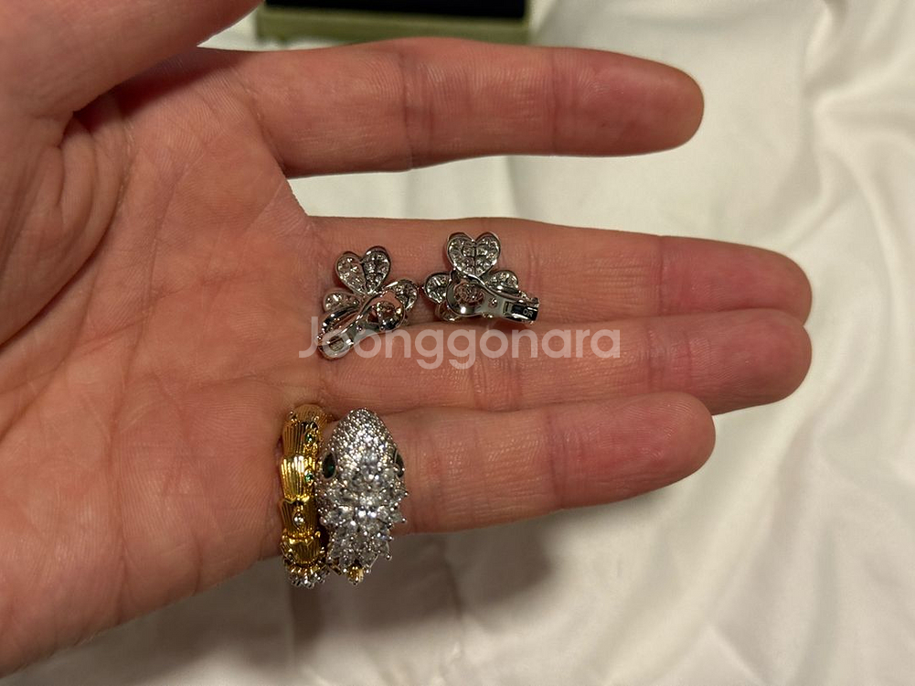 18k 천연다이아 귀걸이--2