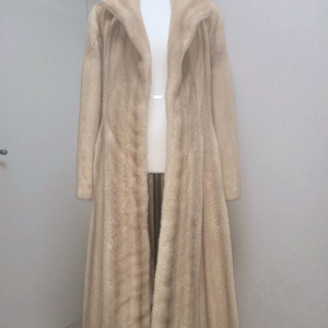 라벤더 컬러 코펜 퍼플 휘메일 풀스킨 밍크 롱코트