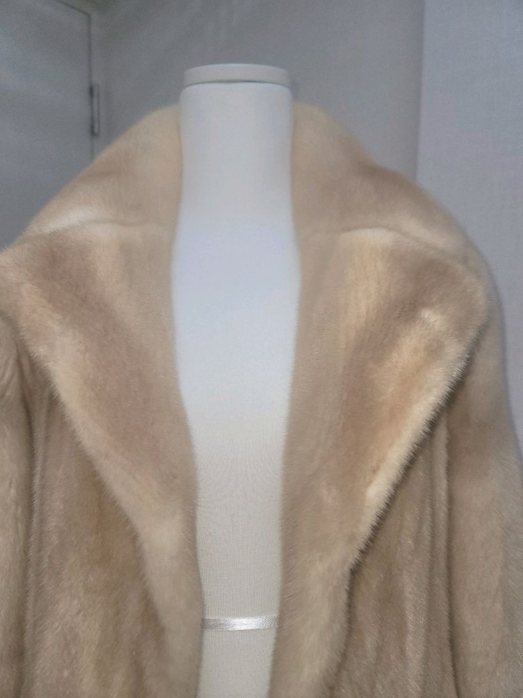 라벤더 컬러 코펜 퍼플 휘메일 풀스킨 밍크 롱코트--1