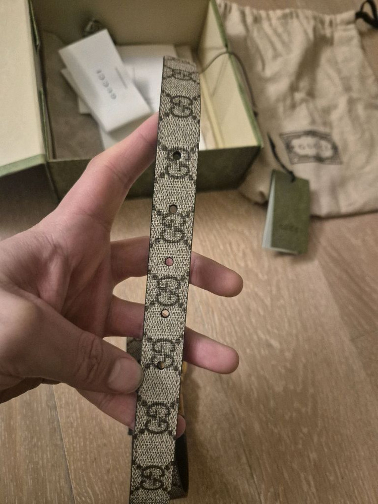 구찌 GG 마몬트 리버서블 벨트 풀세트--5