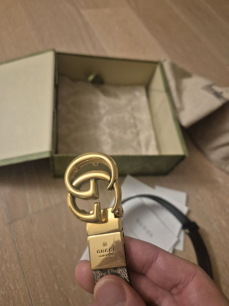 구찌 GG 마몬트 리버서블 벨트 풀세트--6