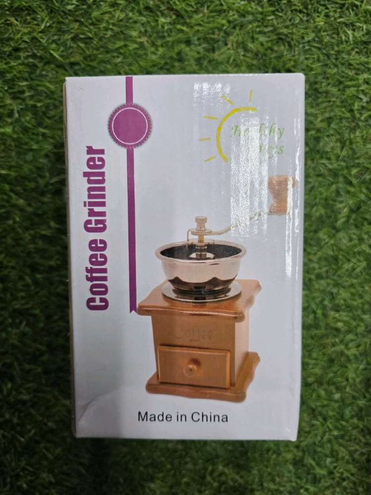 클래식 원목 커피 그라인더 핸드밀 이미지