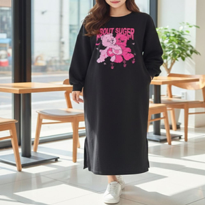 루즈핏 빅사이즈 롱원피스 임산부 홈웨어 데일리 원피스(2color)