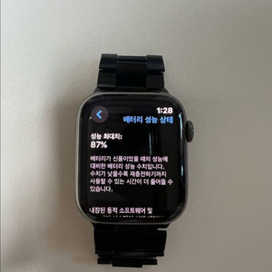 애플워치8 45mm, 스테인리스 그래파이트 셀룰러