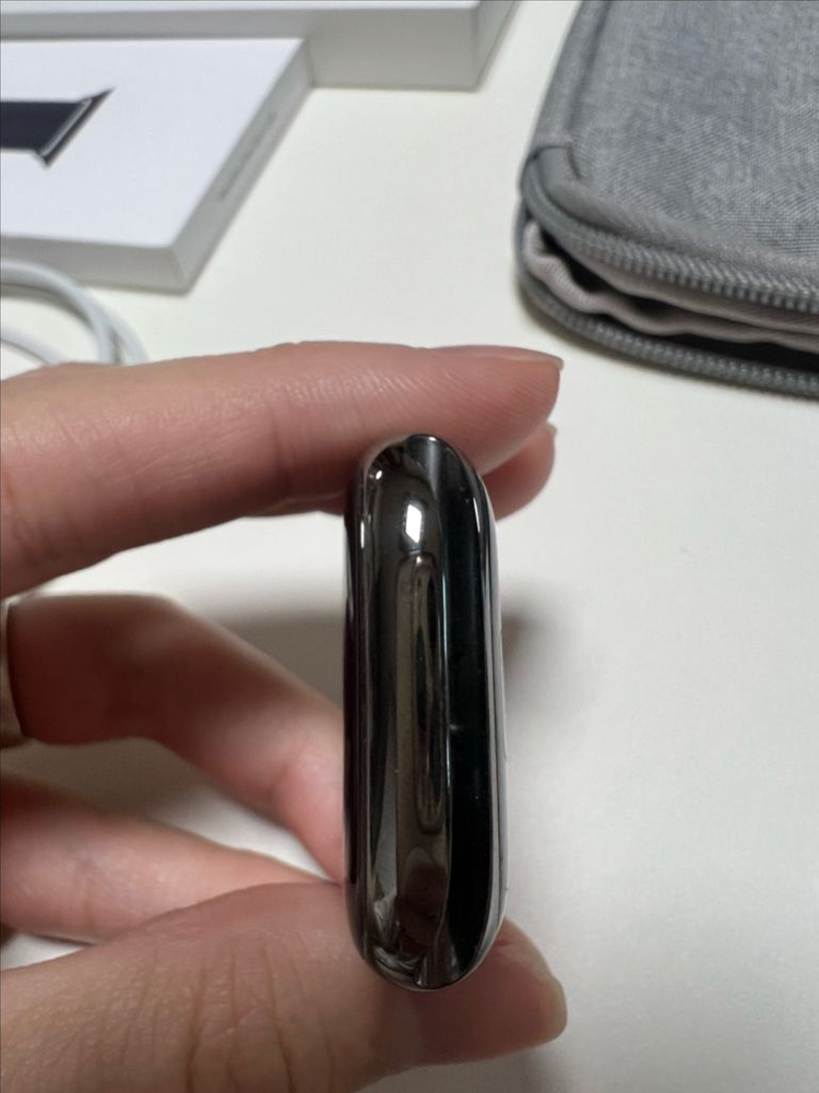 애플워치8 45mm, 스테인리스 그래파이트 셀룰러--5