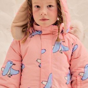 젤리멜로 버드 퍼 스노우 올인원슈트120 ,모자 ㅡ 일괄 택포 15만