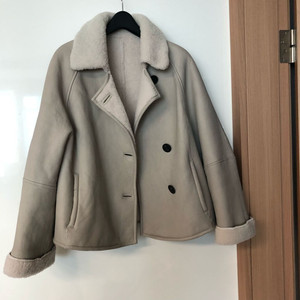 한섬 더캐시미어 21년 리얼 양가죽 램스킨 무스탕 코트