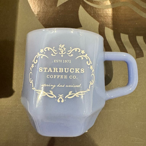 스타벅스 21 스프링 헤리티지 블루 밀크 글라스 296ml 이미지